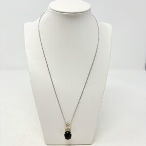 Shop LC Blue Goldstone/Simulated Diamond Pendant with Chain Sterling Silver 5407